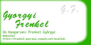 gyorgyi frenkel business card